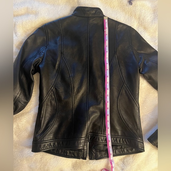 WILSONS LEATHER Genuine Butter Soft Black Leather Jacket - Picture 5 of 7